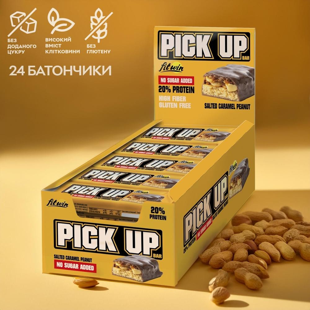 FitWin Pick Up Bar 24x45 g / Salted Caramel Peanut - зображення 1