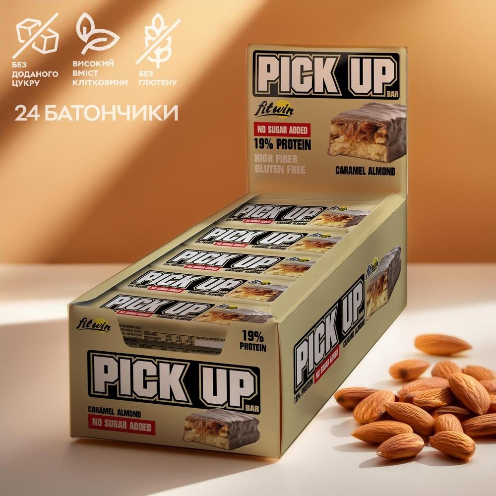 FitWin Pick Up Bar 24x45 g / Caramel Almond - зображення 1