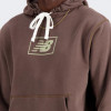 New Balance Коричнева чоловіча кофта  Essentials Brushed Back Hoodie nblMT33520DUO - зображення 5