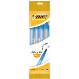   BIC Набор ручек шариковых  Round Stic 0.4 мм, синий, 4 шт (bc944176)