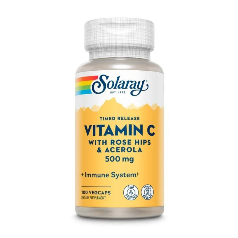 Solaray Timed Release Vitamin C 500 mg 100 VegCaps - зображення 1