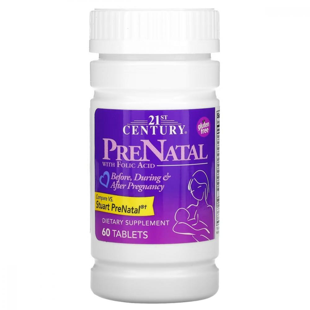 21st Century PreNatal with Folic Acid 60 таблеток - зображення 1