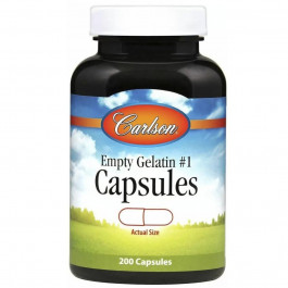   Carlson Labs Empty Gelatin Capsules # 1 Med-SM 200 шт.