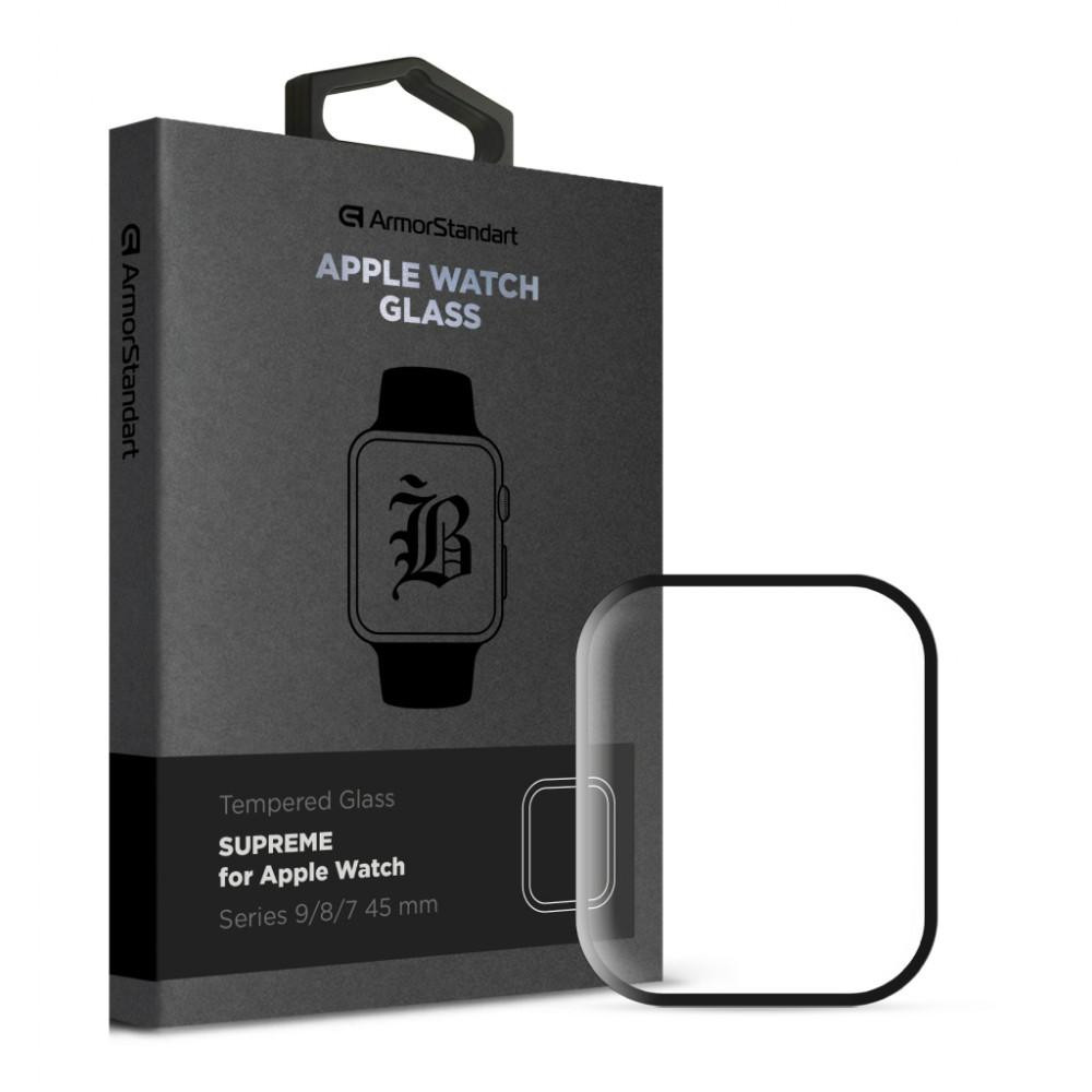 ArmorStandart Скло захисне  Supreme Black Icon Apple Watch Series 9/8/7 45 mm (ARM77081) - зображення 1