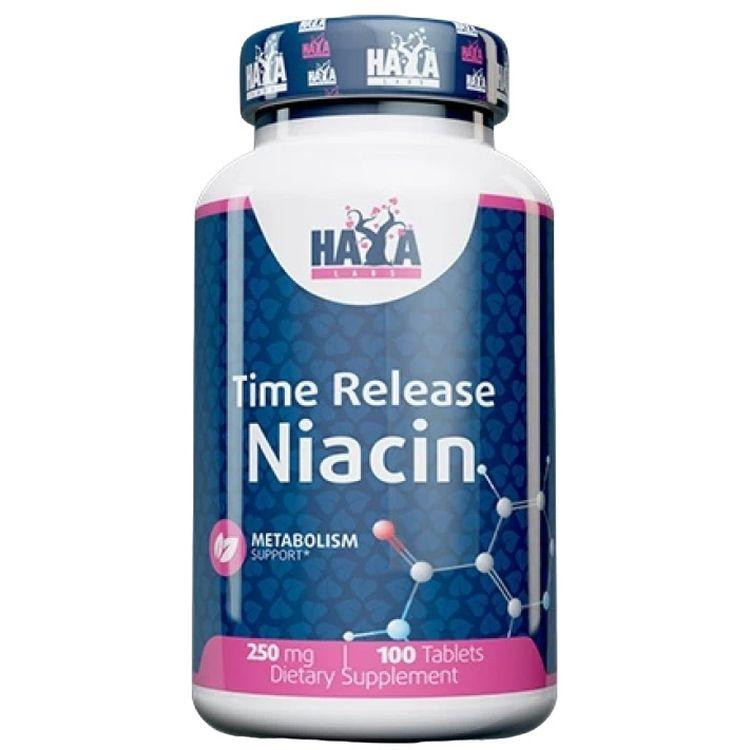 Haya Labs Niacin Time Release 250 мг 100 таблеток - зображення 1