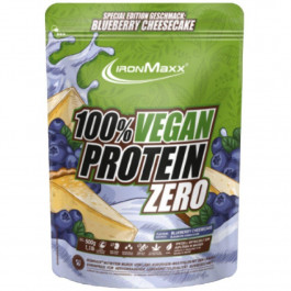   IronMaxx 100% Vegan Protein Zero 500 g /16 servings/ Blueberry Cheesecake