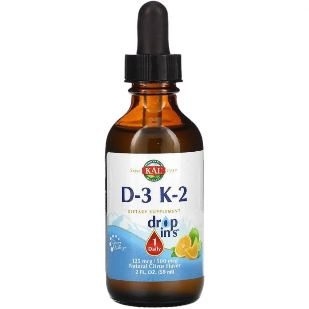 KAL Vitamin D3 K2 Drop цитрусовий смак 59 мл - зображення 1