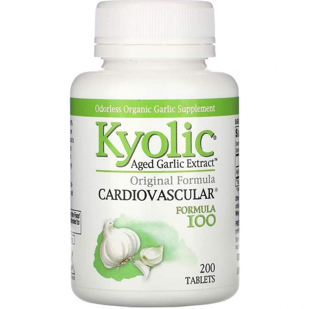 Kyolic Aged Garlic Extract Cardiovascular для серцево-судинної системи 200 таблеток - зображення 1