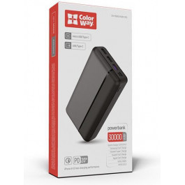   ColorWay 30000 mAh High-power Black (CW-PB300LPA3BK-PD)