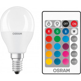   Osram LED STAR+ P40 DIM 4.5W 470Lm 2700К+RGB E14 пульт ДУ (4058075144385)