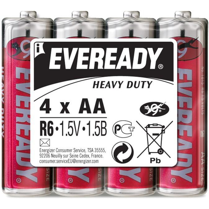 Energizer AA bat Carbon-Zinc 4шт Eveready Heavy Duty (7638900370812) - зображення 1