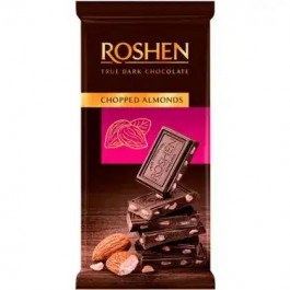   Roshen Шоколад чорний  із підсоленим мигдалем, 85 г (861864) (4823077632532)