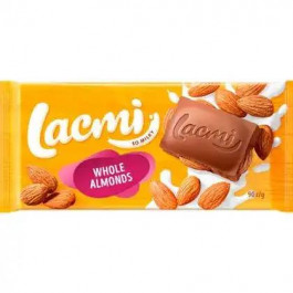   Roshen Шоколад молочний  Lacmi з цілим мигдалем, 90 г (872114)