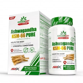   Amix Nutrition GreenDay ProVegan Ashwagandha KSM-66 Pure, 60 вегакапсул