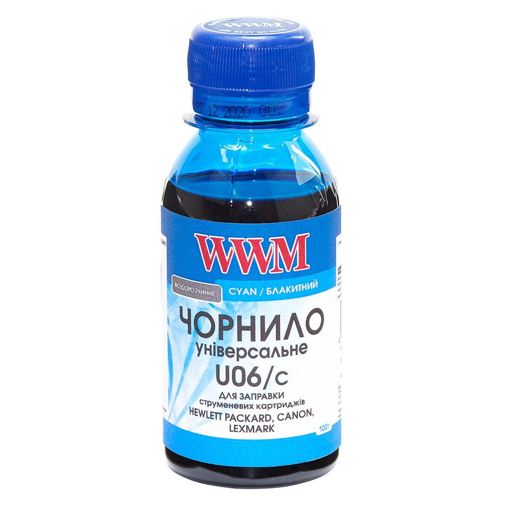 WWM Чернила для Canon/HP/Lexmark 100г Cyan Водорастворимые (U06/C-2) - зображення 1