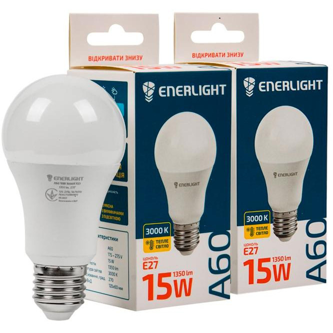 Enerlight LED A60 15W 3000K E27 (A60E2715SMDWFR) - зображення 1