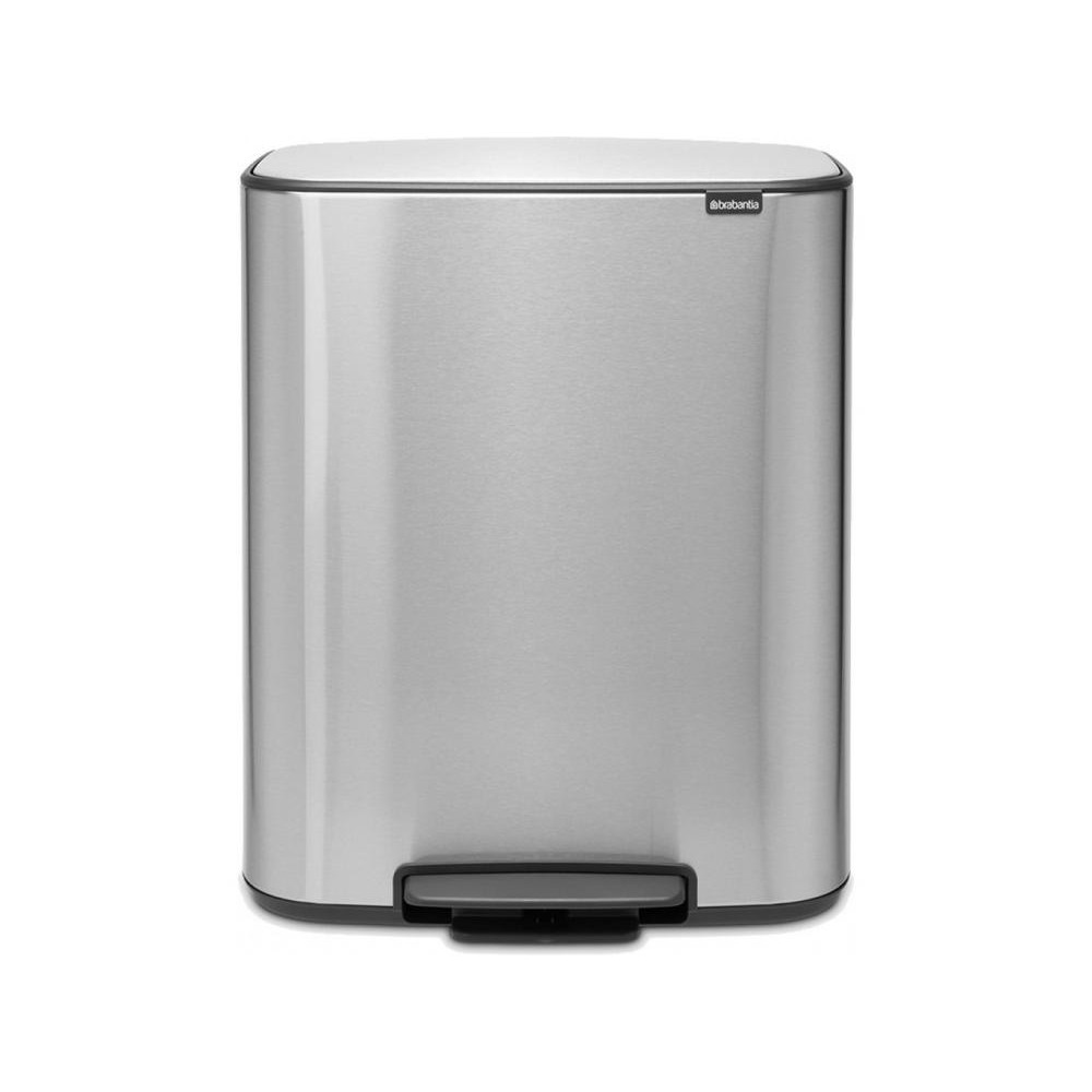 Brabantia Ведро для мусора Bo Pedal Bin 60 л Matt Steel Fingerprint Proof (211324) - зображення 1