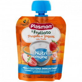   Plasmon Пюре Nutrimune з яблука та полуниці, з йогуртом, 85 г (1136146)