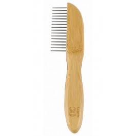   M-Pets (м-Петс) Bamboo Regular Comb with Rotating Teeth - Гребінець з зубами, що обертаються з бамбука для