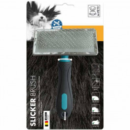   M-Pets (м-Петс) Slicker Brush - Щітка-пуходерка з напиленням на зубцях для догляду за вовною собак 12x18 см