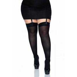   Leg Avenue Nylon Thigh Highs + PLUS SI Black (SO7917)