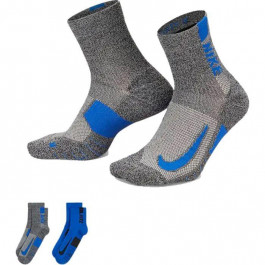   Nike Шкарпетки  U NK MLTPLIER ANKLE 2PR-144 SX7556-937 42-46 Сірий/Синій (196153841291)