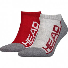   HEAD Набор носков  Performance Sneaker 2P Unisex 791018001-070 35-38 р 2 пары Красный/Серый (871882474275