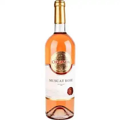 Oreanda Вино  Muscat Rose рожеве напівсолодке ординарне столове 9-13% 0.75 л (4820000949866) - зображення 1