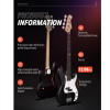 Donner Music DPB-510 Electric Bass Guitar Black EC1228 - зображення 4