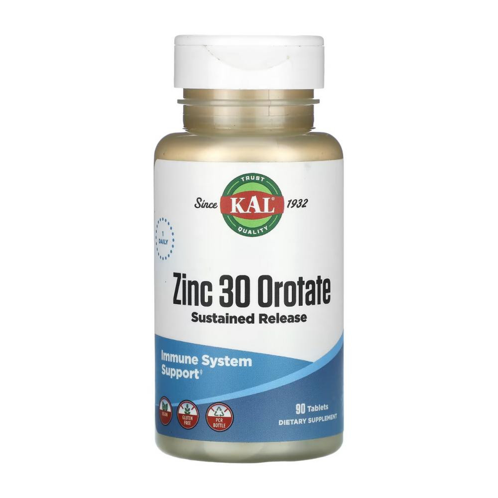 KAL Zinc 30 Orotate Sustained Release - 90 tabs - зображення 1