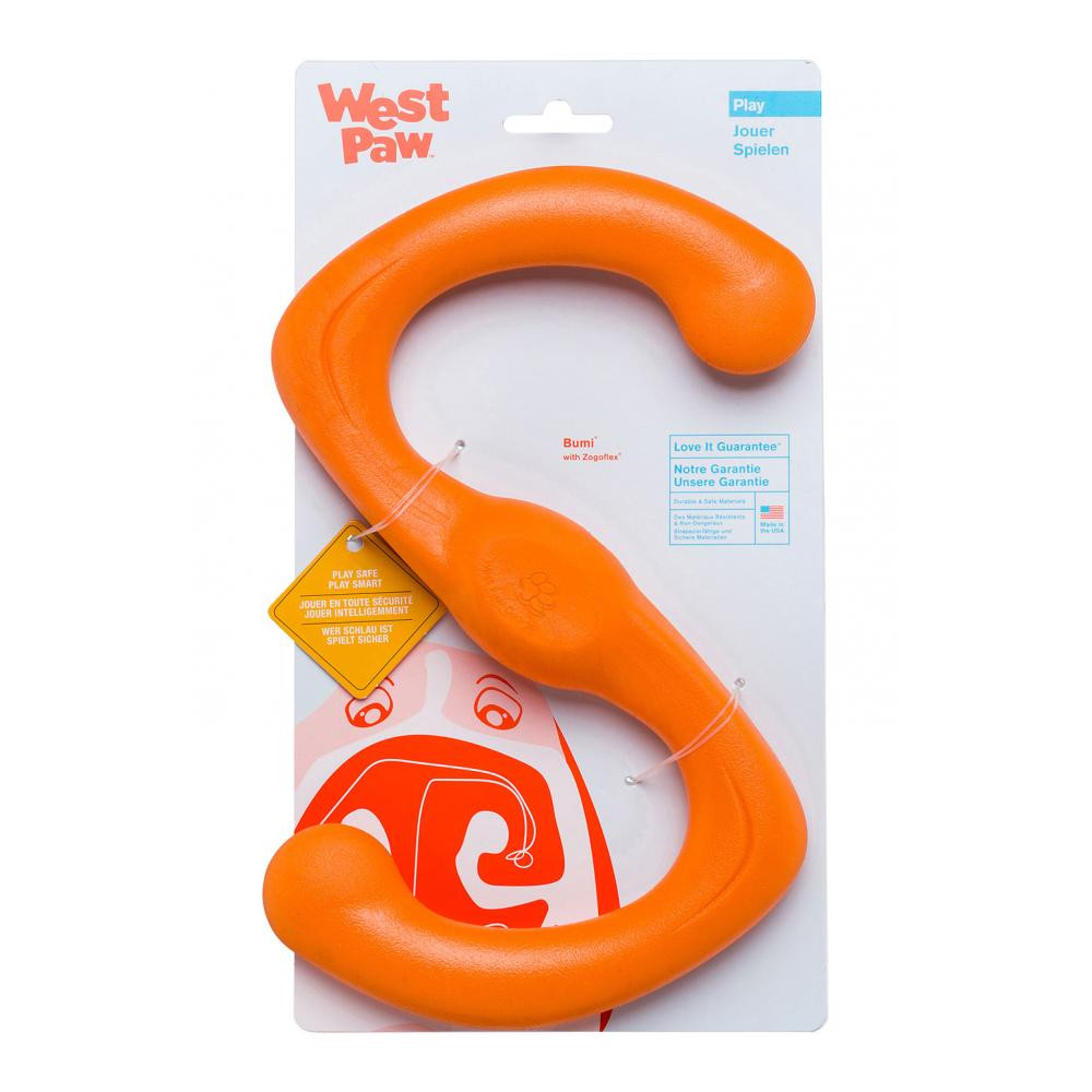 West Paw Игрушка для собак Bumi Small Tangerine ZG050TNG 21 см (747473621485) - зображення 1