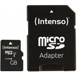   Intenso 256 GB MicroSDXC Class 10 UHS-I (U1) + SD-адаптер (3423492)