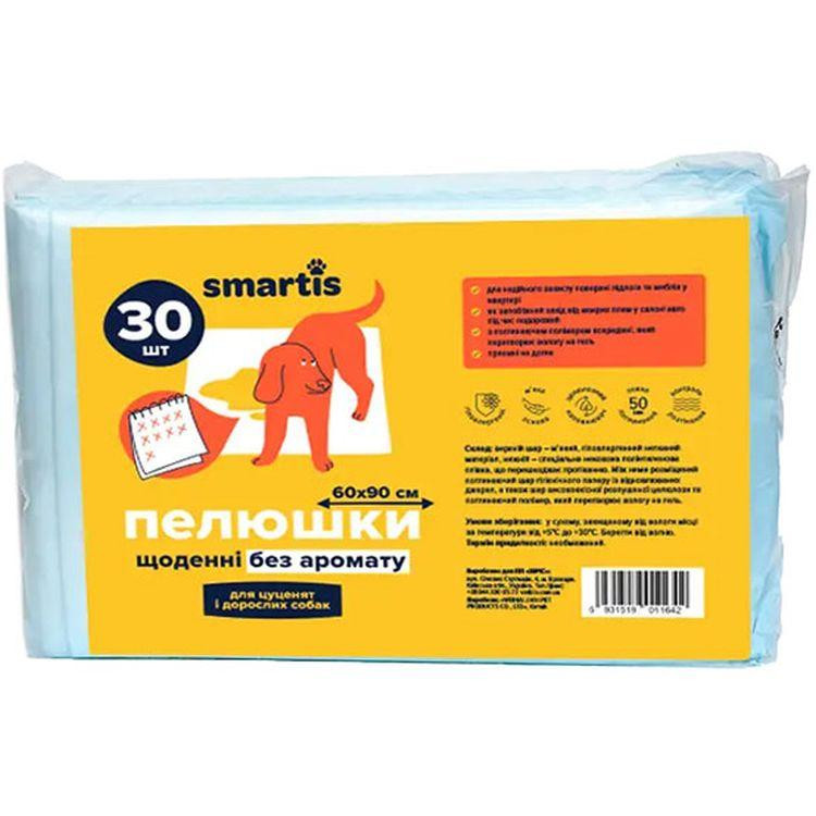 Smartis Пелюшки для тварин  щоденні 60х90 см 30 шт. (6931519011642) - зображення 1