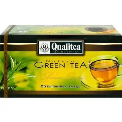 Qualitea Чай  зелений натуральний 25 пакетів по 2 г (4820053770530) - зображення 1