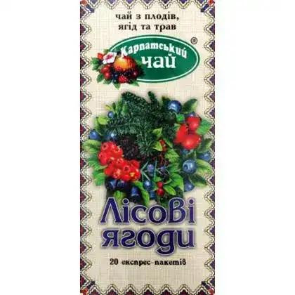 Карпатський чай Чай  Лісові ягоди 20 пакетів по 2 г (4820024210461) - зображення 1