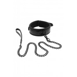   Dream toys Ошейник с поводком BLAZE LUXURY COLLAR AND LEASH CROCO BLACK (DT21868)