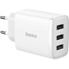 Baseus Compact Charger 3U 17W White (CCXJ020102) - зображення 1