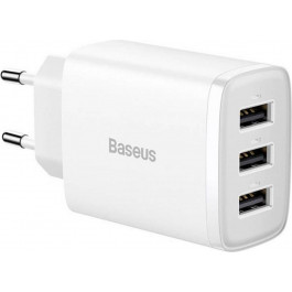   Baseus Compact Charger 3U 17W White (CCXJ020102)