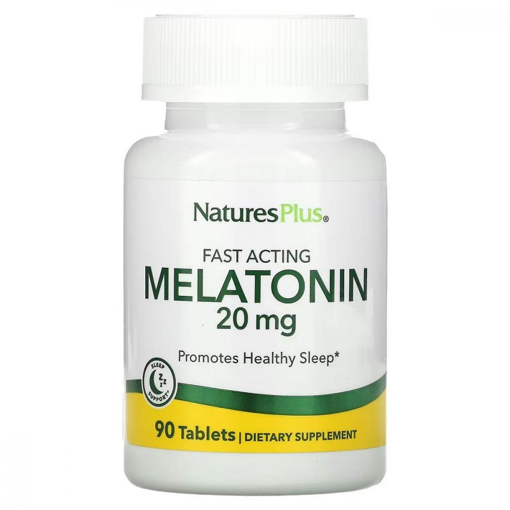 Nature's Plus Fast Acting Melatonin 20 мг швидкодіючий 90 таблеток - зображення 1