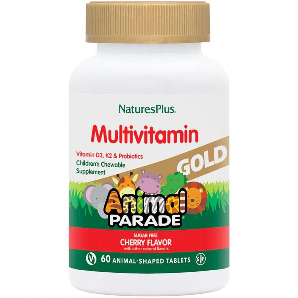 Nature's Plus Animal Parade Gold зі смаком вишні 60 таблеток (NTP29931) - зображення 1