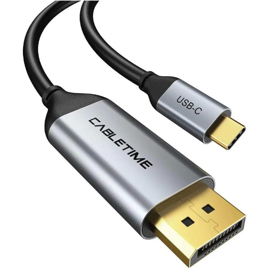 Cabletime USB Type-C to DisplayPort 1m Black (CC20H) - зображення 1