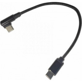   Cablexpert Angled Cotton Braided USB Type-C Cable 0.2m Black (CC-USB2-CMCML-0.2M)