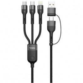   Gelius USB Multimate 4 in 1 USB Type-A/USB Type-C to USB Type-C/Lightning/MicroUSB 1.2m (98306)