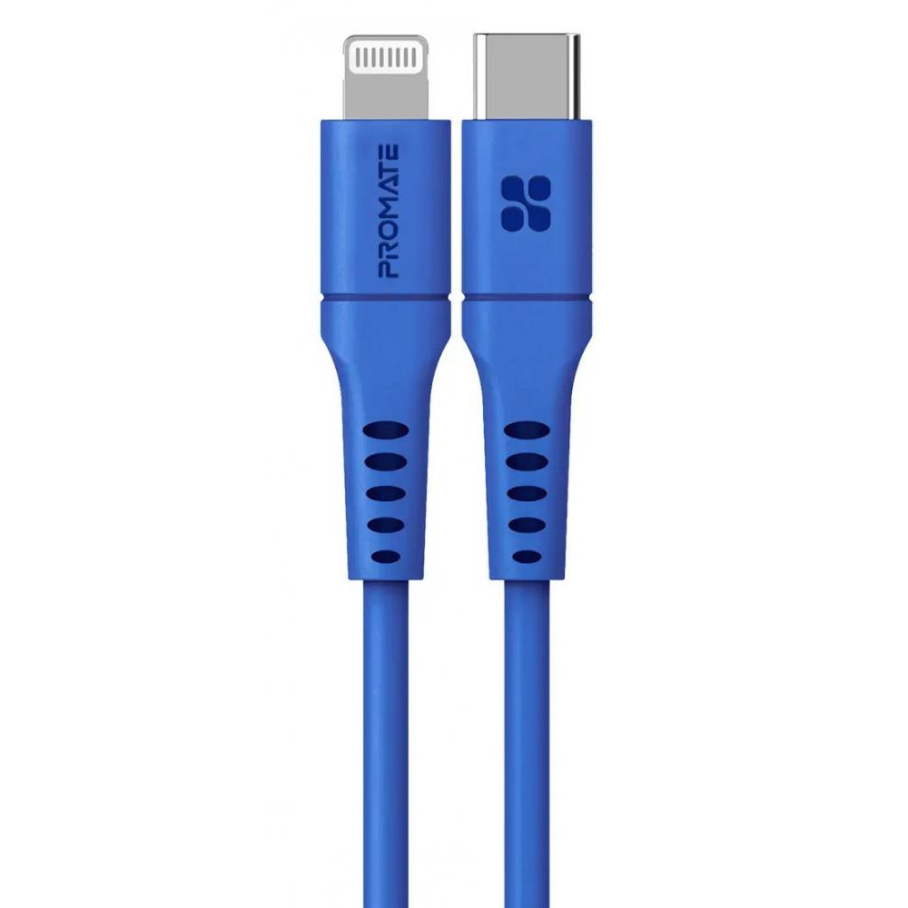 Promate USB Type-C to Lightning 1.2m Blue (powerlink-120.blue) - зображення 1