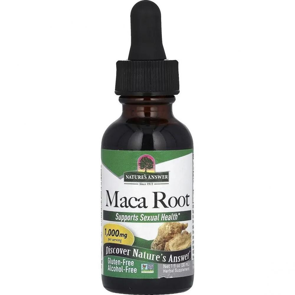 Natures Answer Maca Root Alcohol-Free 1000 мг 30 мл - зображення 1