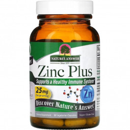   Natures Answer Zinc Plus 25 мг 60 вегетаріанських капсул