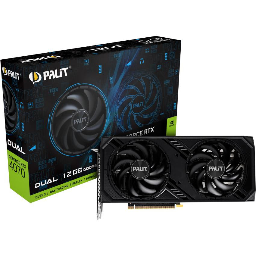 Palit GeForce RTX 4070 Dual (NE64070019K9-1048D) - зображення 1