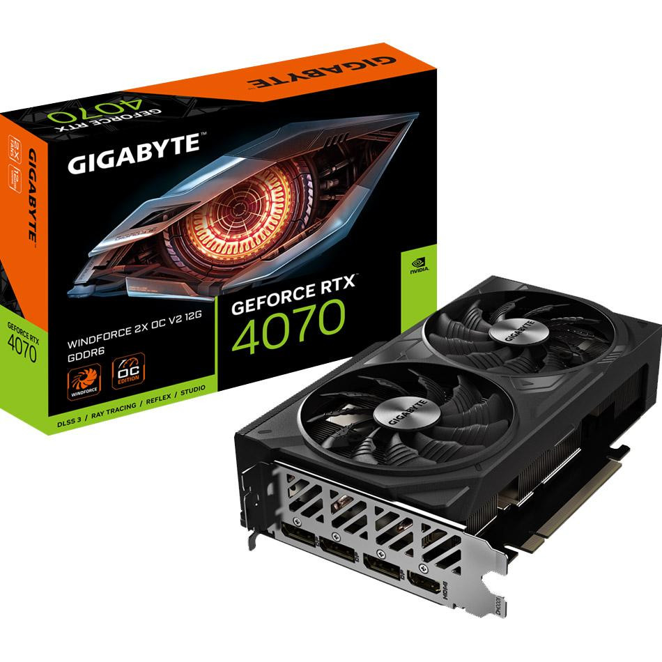 GIGABYTE GeForce RTX 4070 WINDFORCE 2X OC V2 12G (GV-N4070WF2OCV2-12GD) - зображення 1