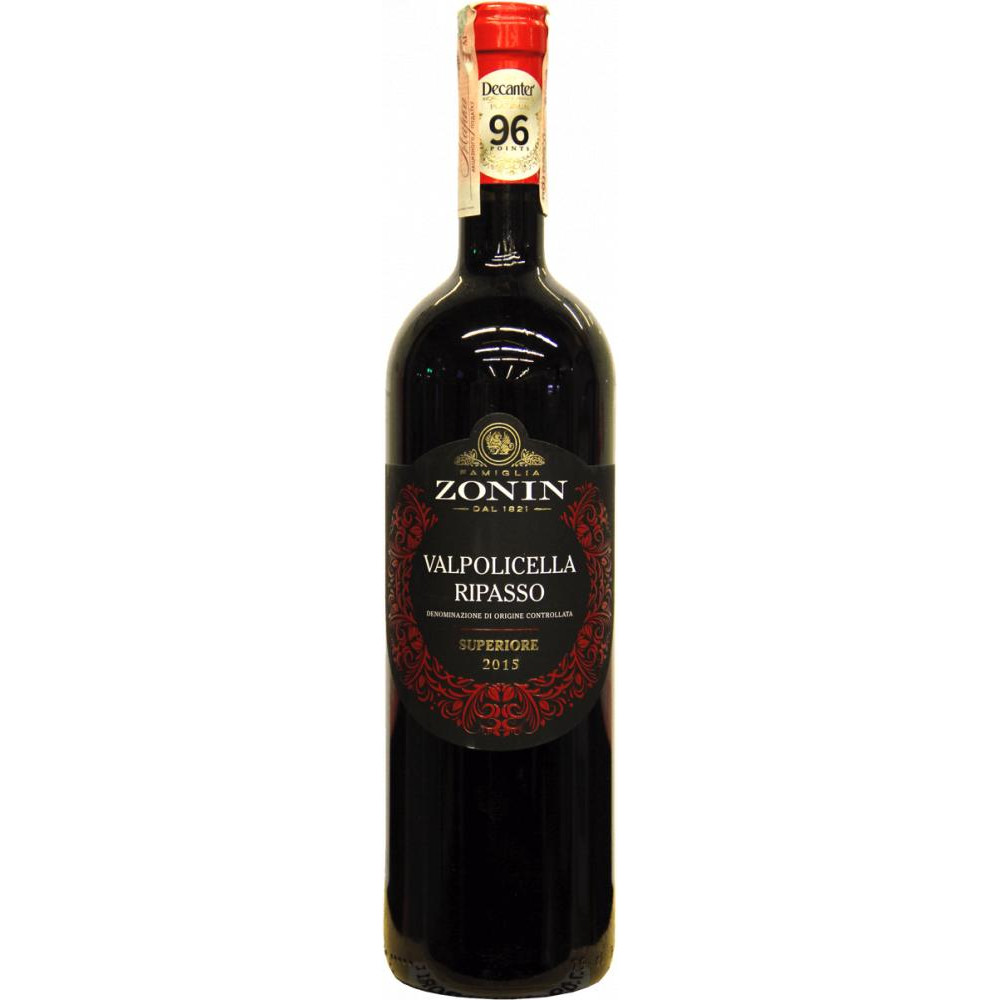 Zonin Вино Valpolicella Classico Superiore Ripasso красное сухое 0.75 л 14% (8002235023771) - зображення 1