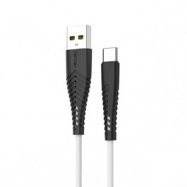   Denmen Silicone USB Type-C 1m (DM-D19T-WH)